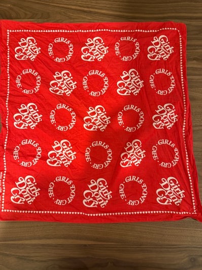 Girls Don't Cry OTSUMO PLAZA Exclusive Item Bandana #1 "Red" / VERDY