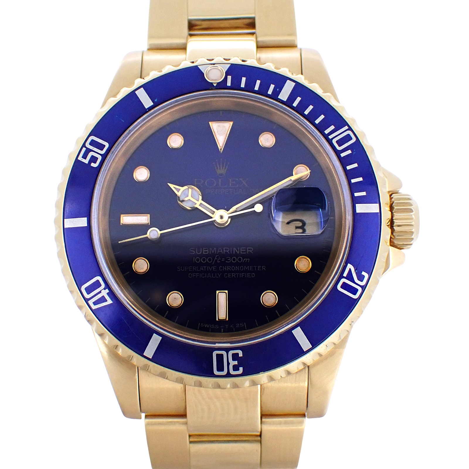 K18YG ROLEX ロレックス  サブマリーナ デイト E パープル  16618  金無垢  メンズ 腕時計