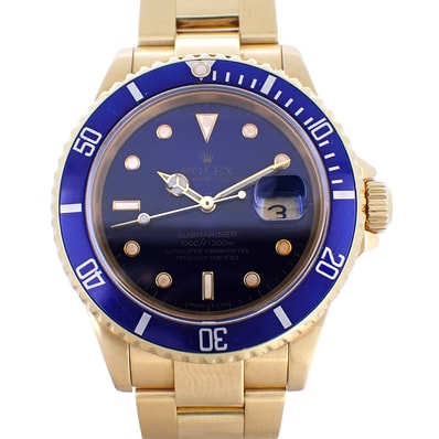K18YG ROLEX ロレックス サブマリーナ デイト E パープル 16618 金無垢 メンズ 腕時計