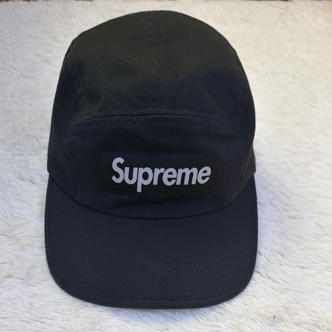 Supreme Washed Chino Twill Camp Cap (25FW) "Black"