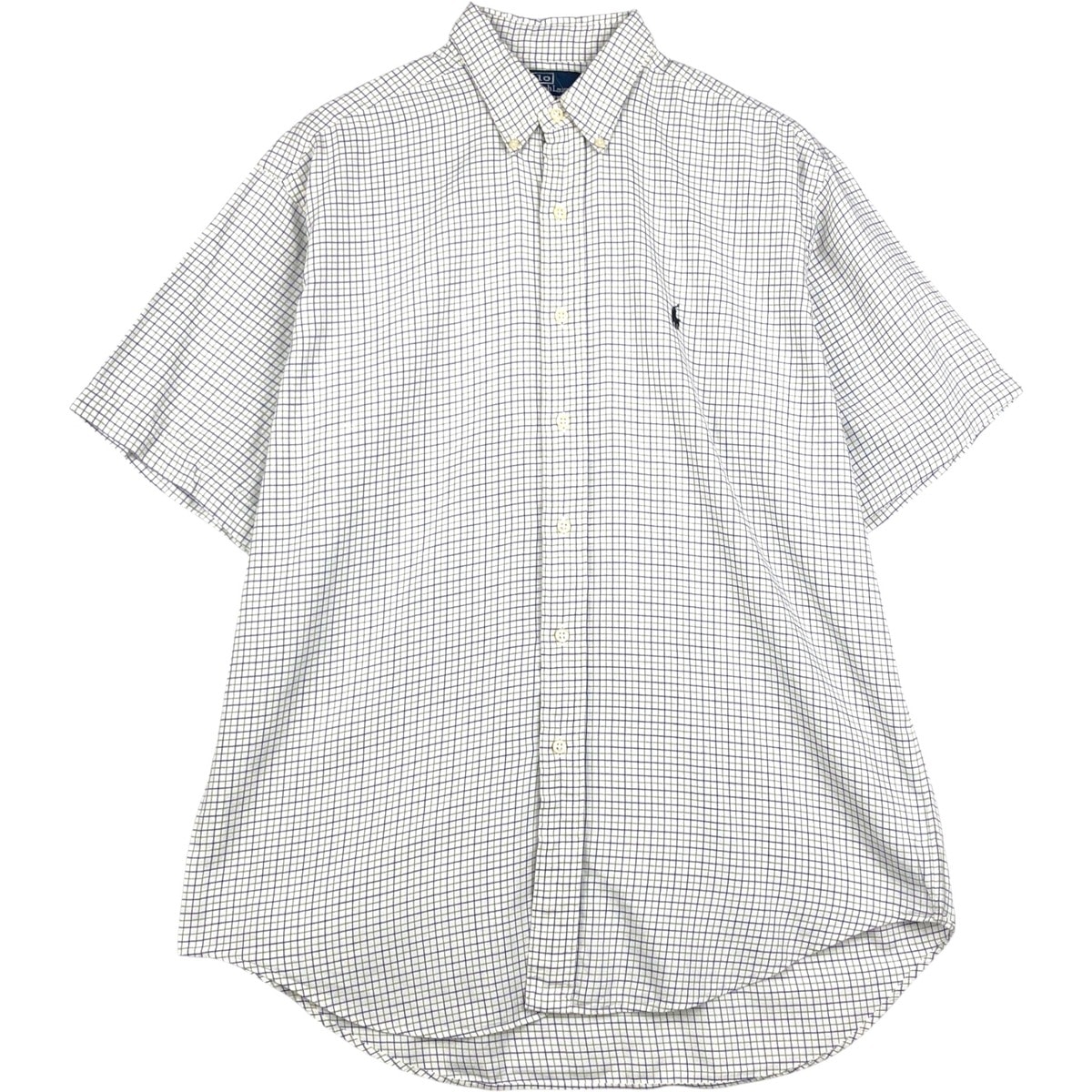 古着 ラルフローレン Ralph Lauren BLAKE 半袖 ボタンダウン チェックシャツ メンズM相当/eaa623650