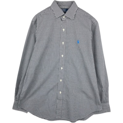 古着 ラルフローレン Ralph Lauren POLO by Ralph Lauren REGENT ワイドカラー ギンガムチェック 長袖 チェックシャツ メンズL相当/eaa676531