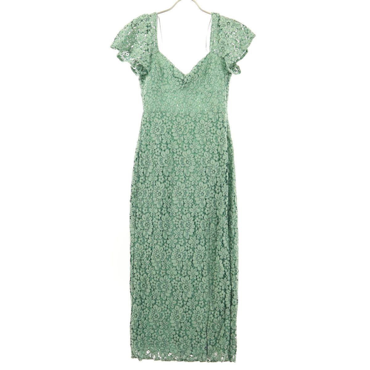 美品 ZARA 半袖 レース ロングワンピース