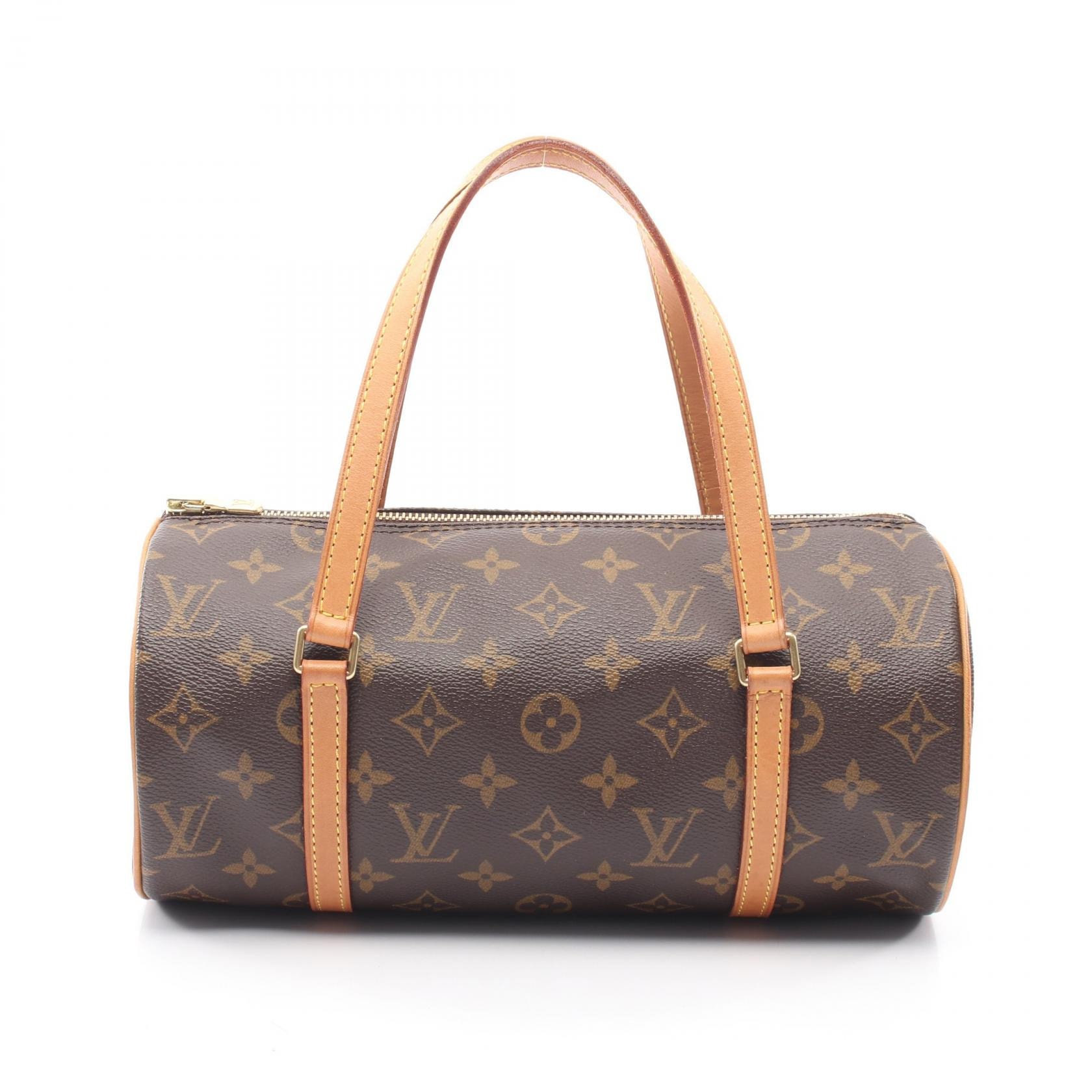 ルイ・ヴィトン LOUIS VUITTON パピヨン26 ハンドバッグ バッグ PVCコーティングキャンバス レザー モノグラム レディース ブラウン系 M51386 【中古】
