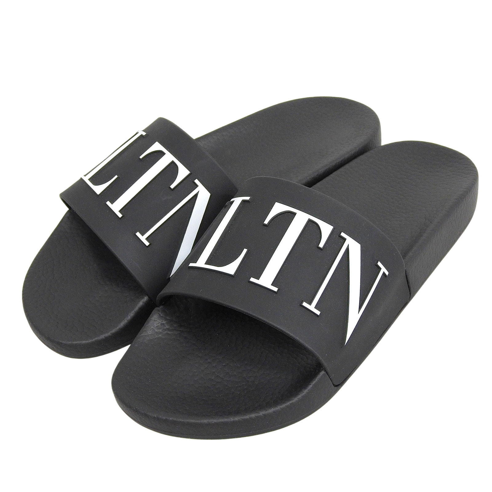 極美品 ヴァレンティノガラヴァーニ サンダル ブラック メンズ 40 A4100396