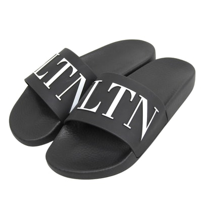 極美品 ヴァレンティノガラヴァーニ サンダル ブラック メンズ 40 A4100396