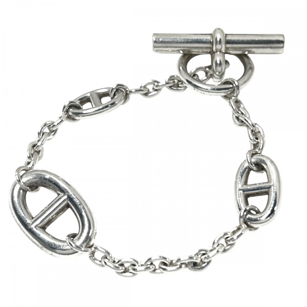 HERMES エルメス ブレスレット シェーヌダンクル ファランドールST アクセサリー ジュエリー メンズ レディース シルバー925    ユニセックス 約24.9g【中古品】