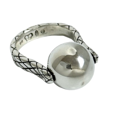 ボッテガヴェネタ メンズ レディース ボール リング 15号 シルバー 指輪