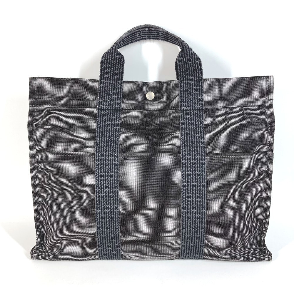 エルメス HERMES エールラインMM エールライン MM カバン トートバッグ ハンドバッグ キャンバス グレー