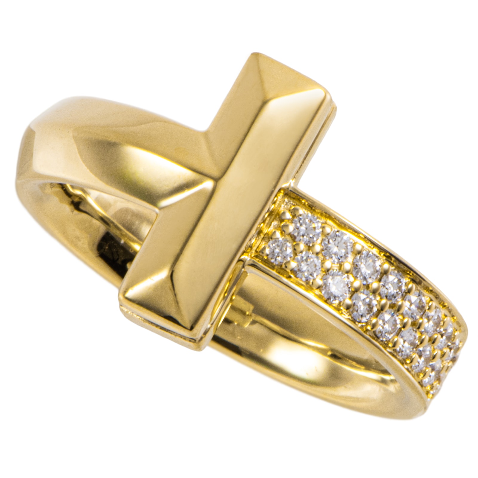 TIFFANY&Co. ティファニー ティファニーT T ワン リング 指輪 14号 K18YG ゴールド【中古】