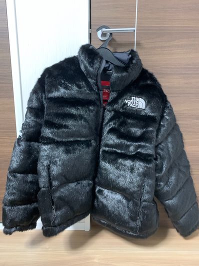Supreme x The North Face Faux Fur Nuptse Jacket "Black"