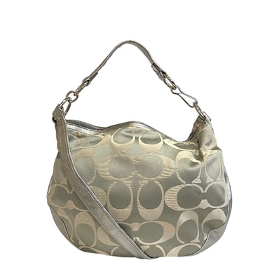 コーチ COACH ショルダーバッグ シグネチャー 2way ハンドバッグ F13707 シルバー
