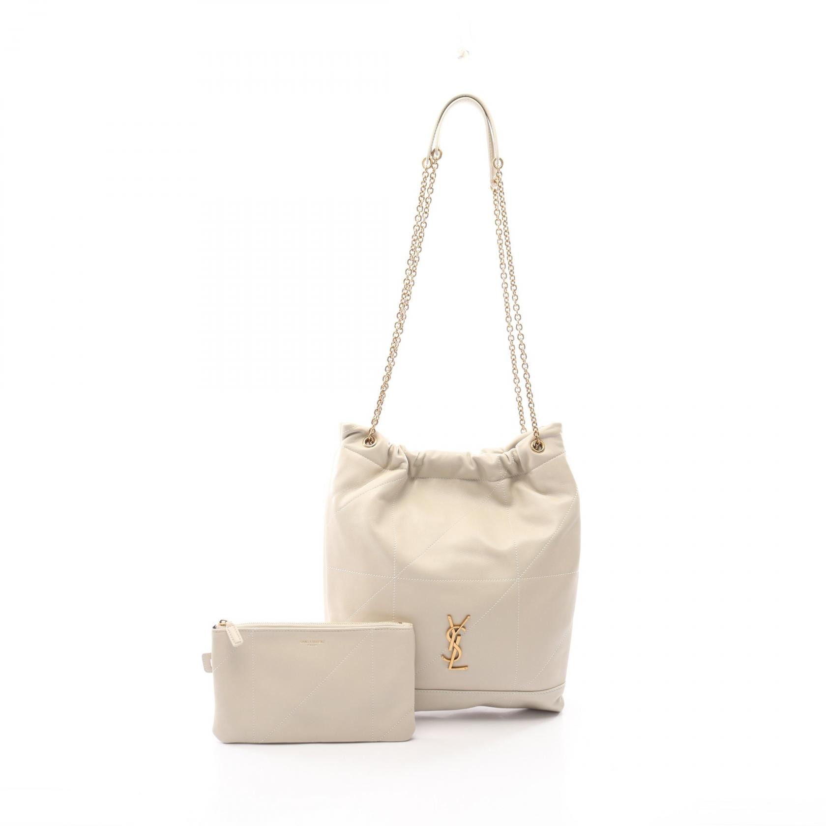 サンローランパリ SAINT LAURENT PARIS ジェイミー ショルダーバッグ バッグ レザー レディース アイボリー系 781666 【中古】