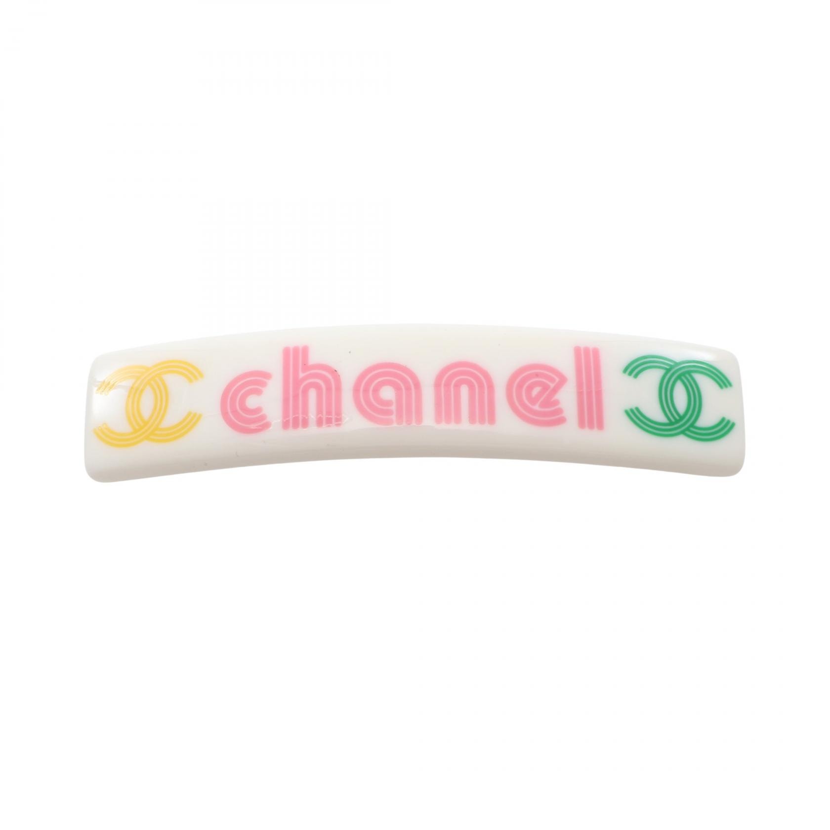 シャネル CHANEL ココマーク バレッタ アクセサリー プラスチック レディース ホワイト系 / ピンク系 / マルチカラー 【中古】