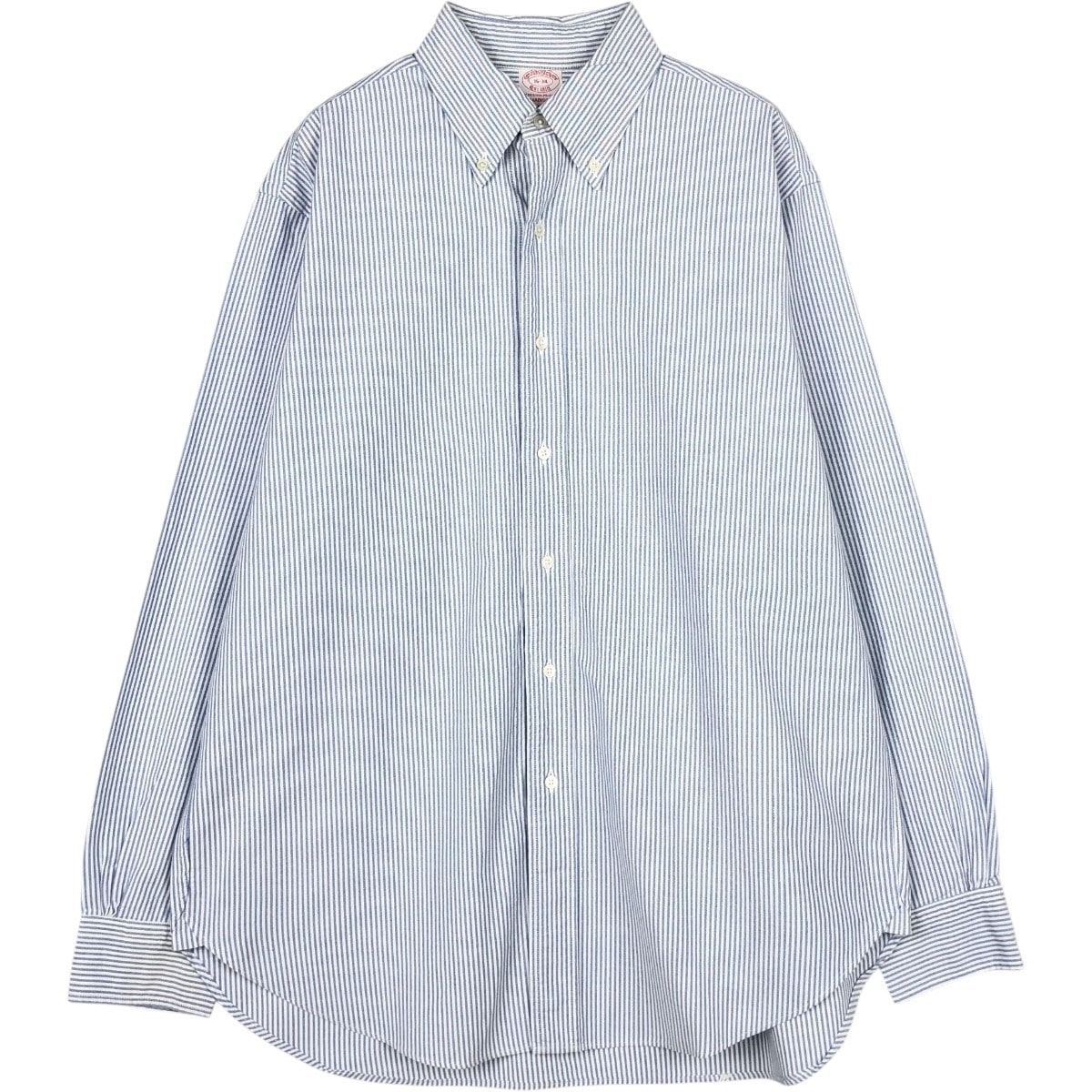 古着 ブルックスブラザーズ Brooks Brothers Est.1818 MADISON 長袖 ボタンダウンストライプシャツ USA製 メンズL相当/eaa666722
