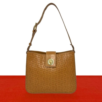 CELINE セリーヌ C マカダム ブラゾン トリオンフ レザー ショルダーバッグ ブラウン
41460
