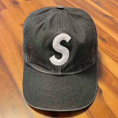 Supreme Pigment Canvas S Logo 6-Panel "Black"