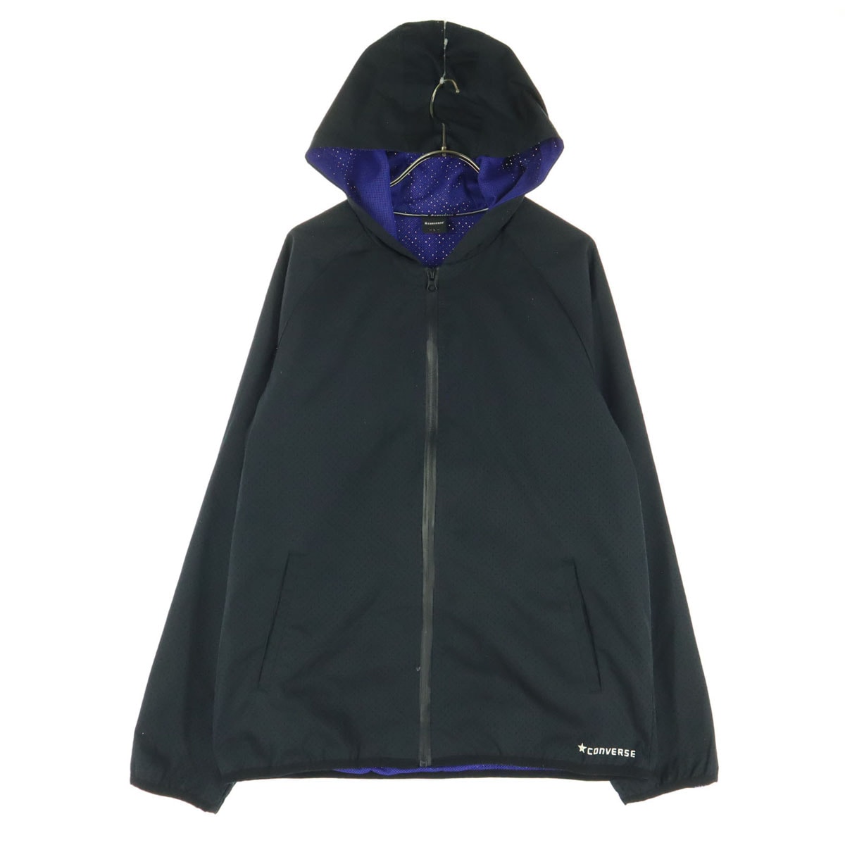 CONVERSE コンバース 長袖 ジップパーカー L ブラック