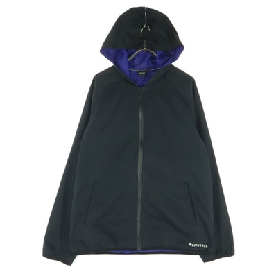 CONVERSE コンバース 長袖 ジップパーカー L ブラック