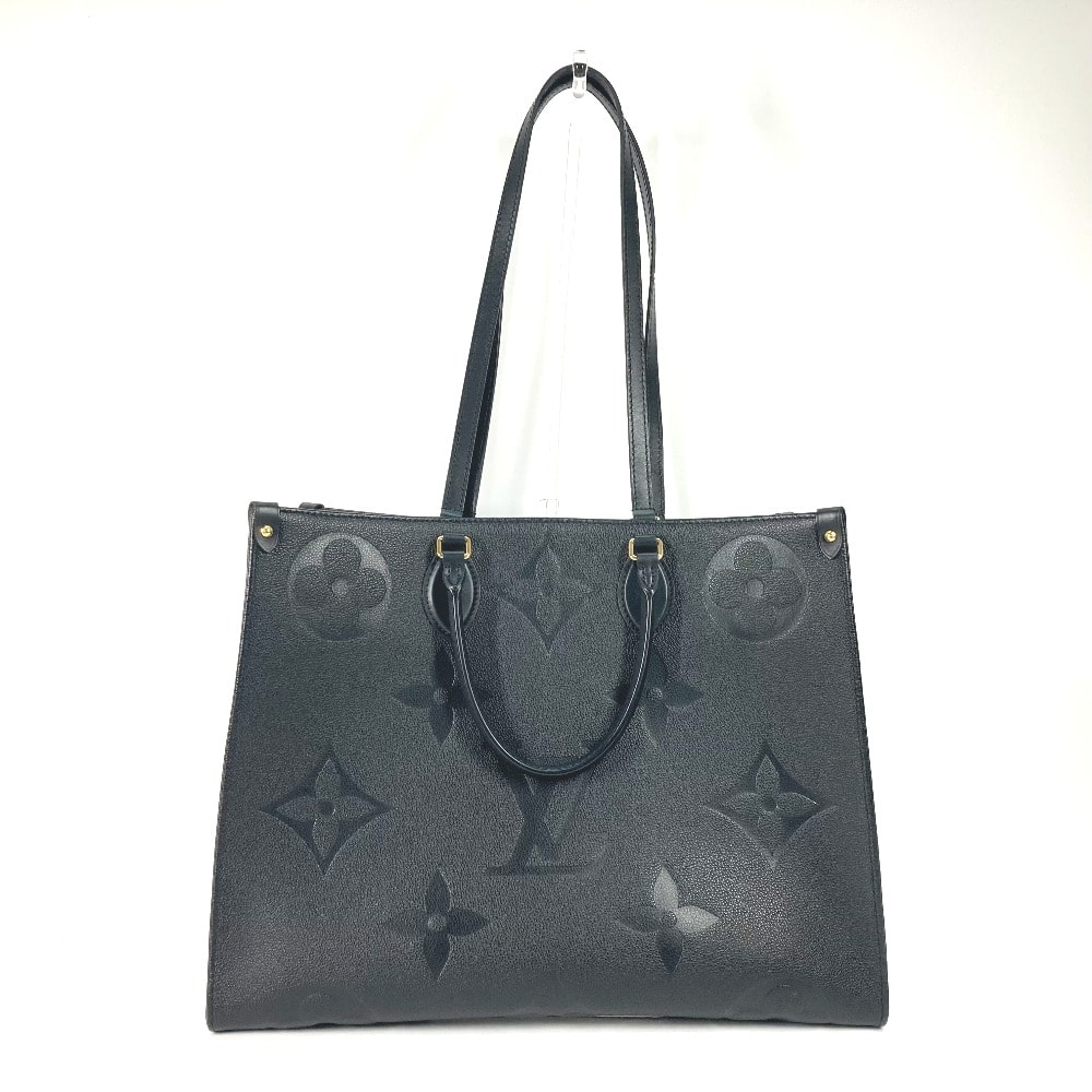 ルイヴィトン LOUIS VUITTON オンザゴー GM M44925 モノグラムアンプラント 2WAY ショルダーバッグ カバン トートバッグ モノグラムアンプラントレザー ブラック 美品