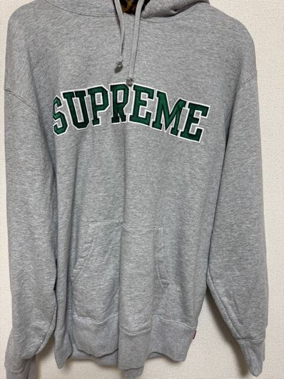 Supreme Leopard Trim Hooded Sweatshirt "Grey"