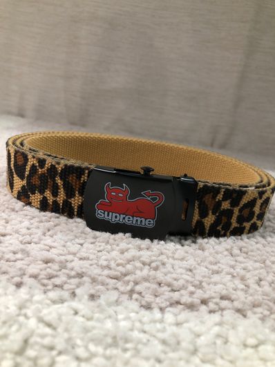 Supreme x Toy Machine Webbing Belt "Leopard"