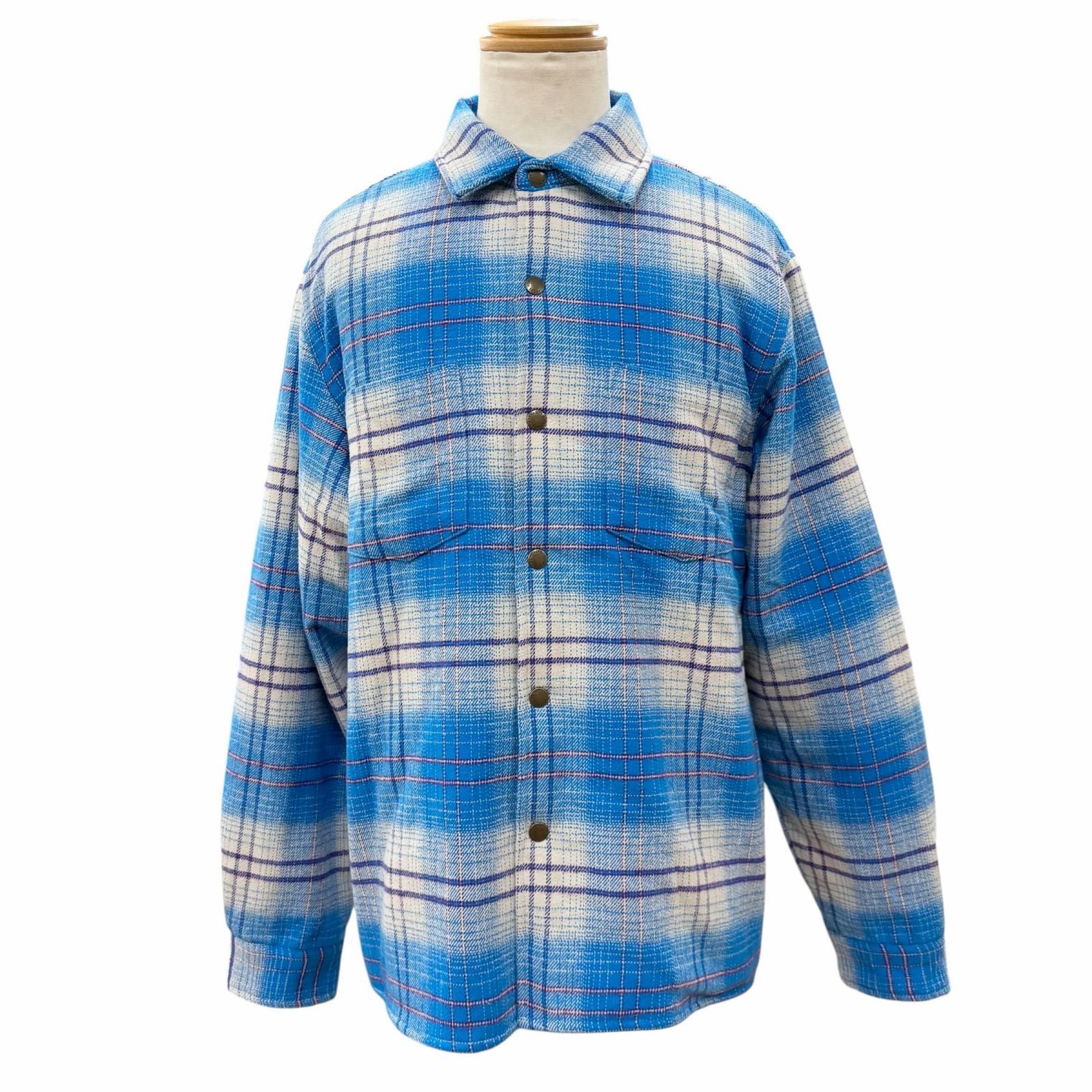 極美品 シュプリーム LINED FLANNEL SNAP SHIRT M