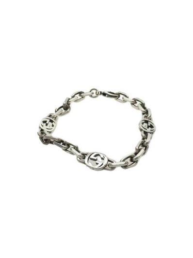 GUCCI Silver Bracelet With Interlocking G