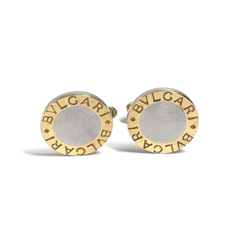 ブルガリ BVLGARI ブルガリブルガリ ロゴ K18 金 18K アクセサリー ジュエリー コンビ カフス K18 ゴールド