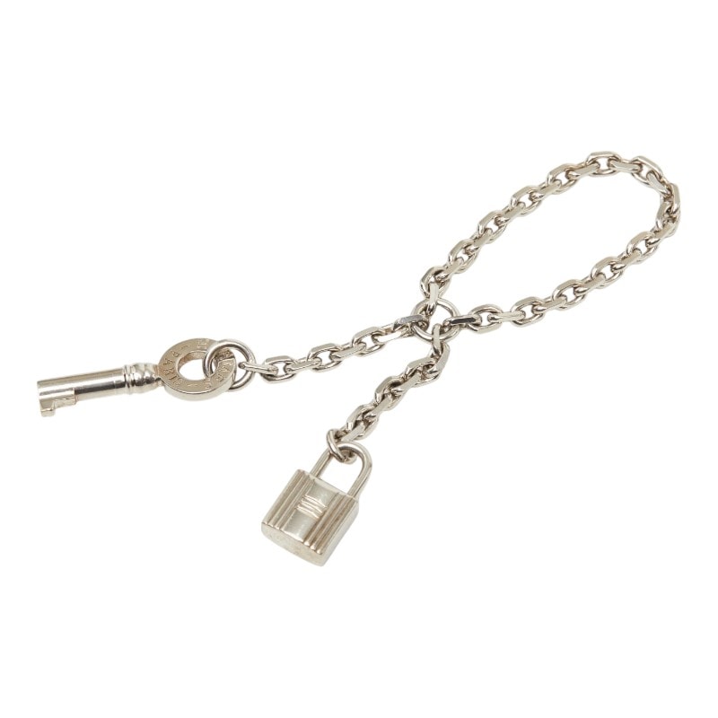 エルメス カデナ キー チェーン スカーフリング シルバー メタル レディース HERMES 【中古】