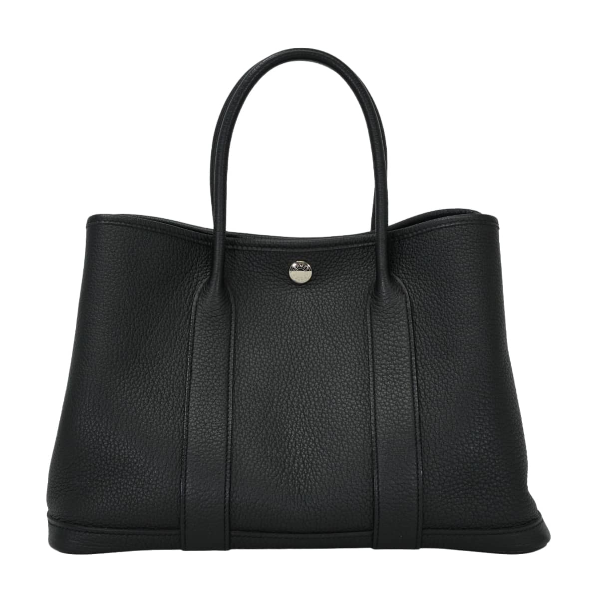 HERMES エルメス トートバッグ ガーデンパーティ 30 TPM オールレザー 黒 (ブラック) ネゴンダ シルバー金具 Y刻印 新品同様【中古】