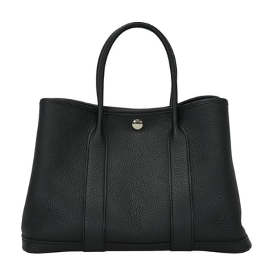 HERMES エルメス トートバッグ ガーデンパーティ 30 TPM オールレザー 黒 (ブラック) ネゴンダ シルバー金具 Y刻印 新品同様【中古】