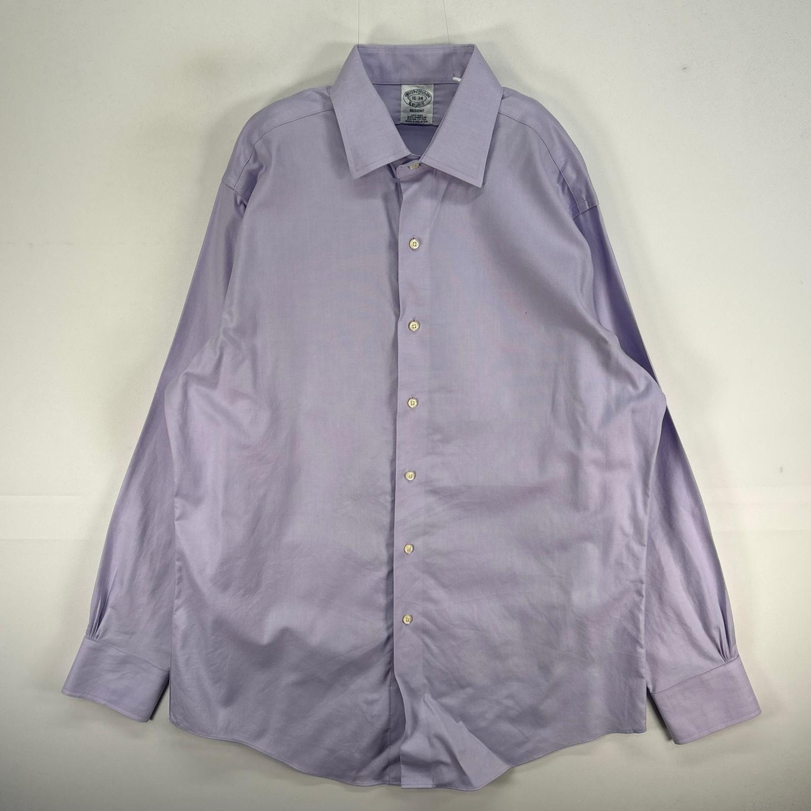 古着 ブルックスブラザーズ Brooks Brothers 長袖シャツ カラーステイ 1818 REGENT L  パープル系 無地 メンズ
