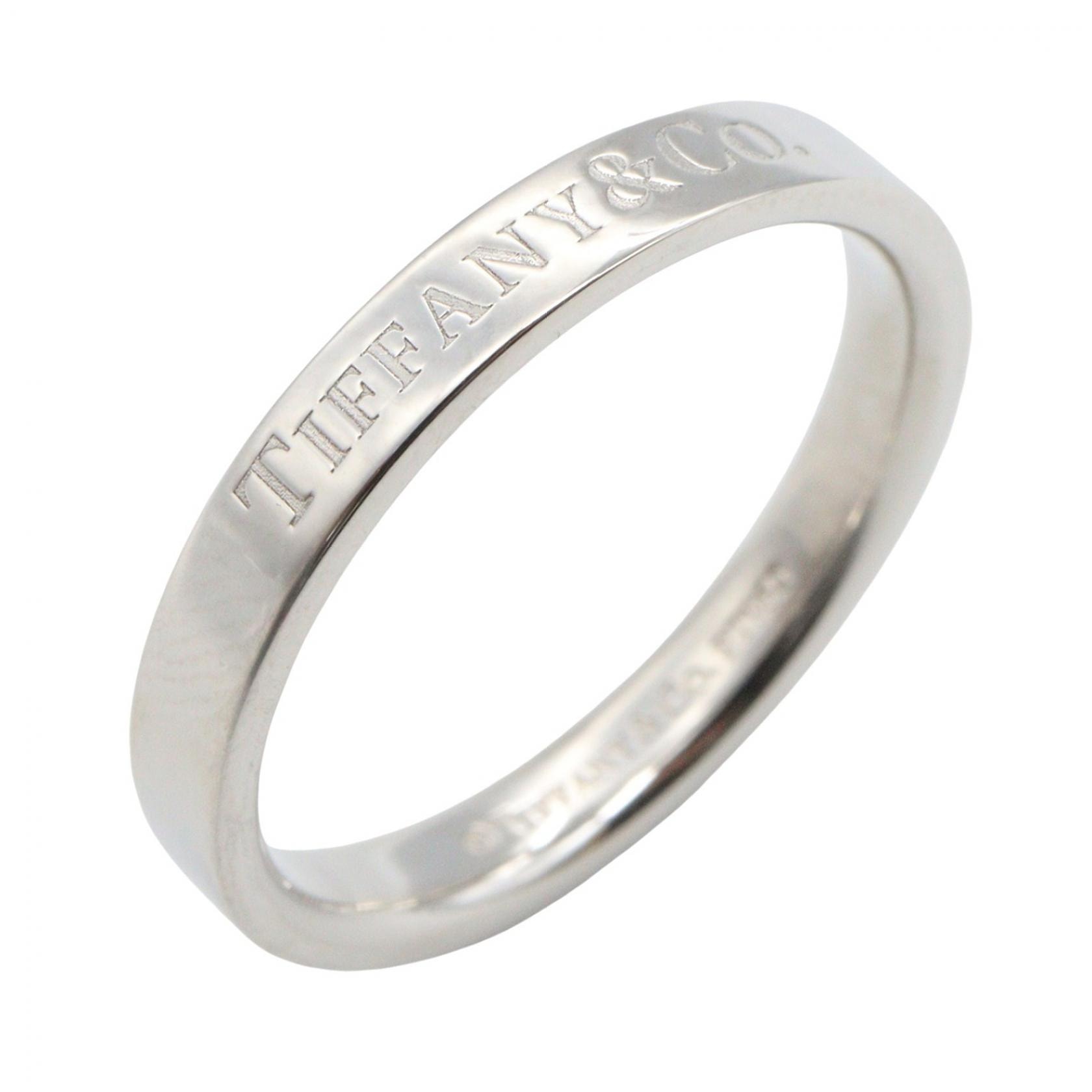 ティファニー TIFFANY&CO フラットバンドリング リング・指輪 ジュエリー Pt950プラチナ メンズ レディース シルバー系 【中古】