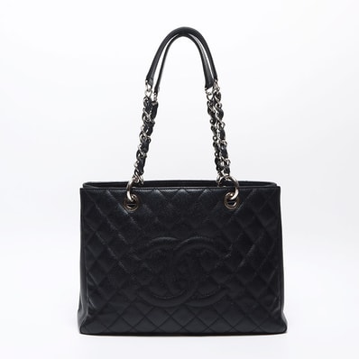 シャネル CHANEL GST キャビアスキン マトラッセ シルバー金具 14番台 ショルダーバッグ【中古】