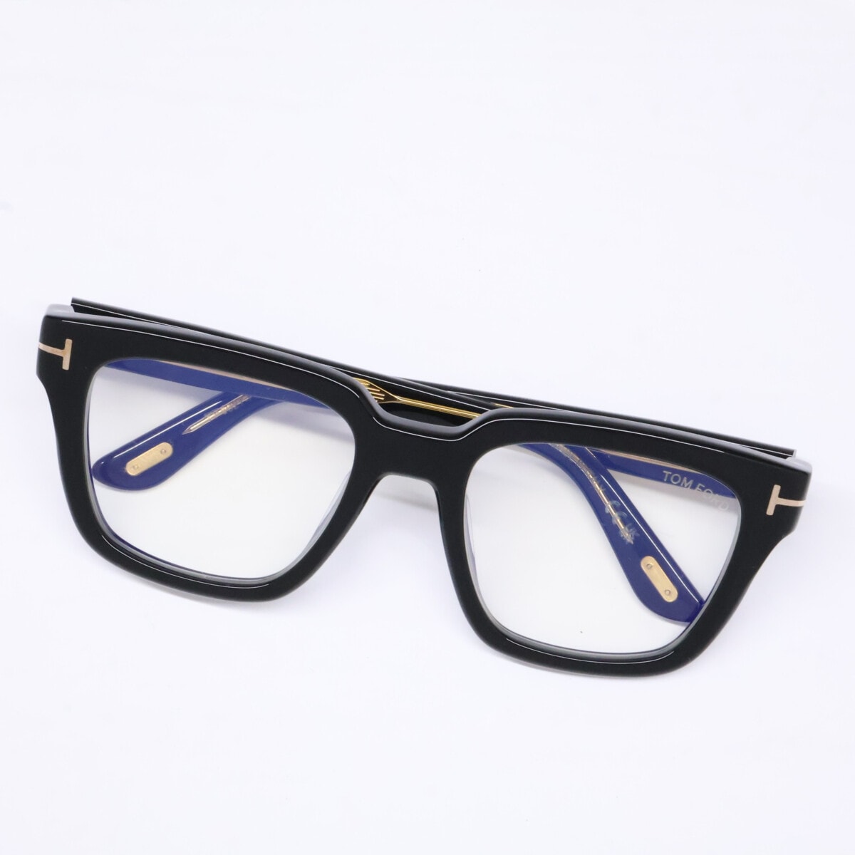 トムフォード 【美品】TF6027-F-B 001 ICON COLLECTION スクエアシェイプ アイウェア 53□20 140