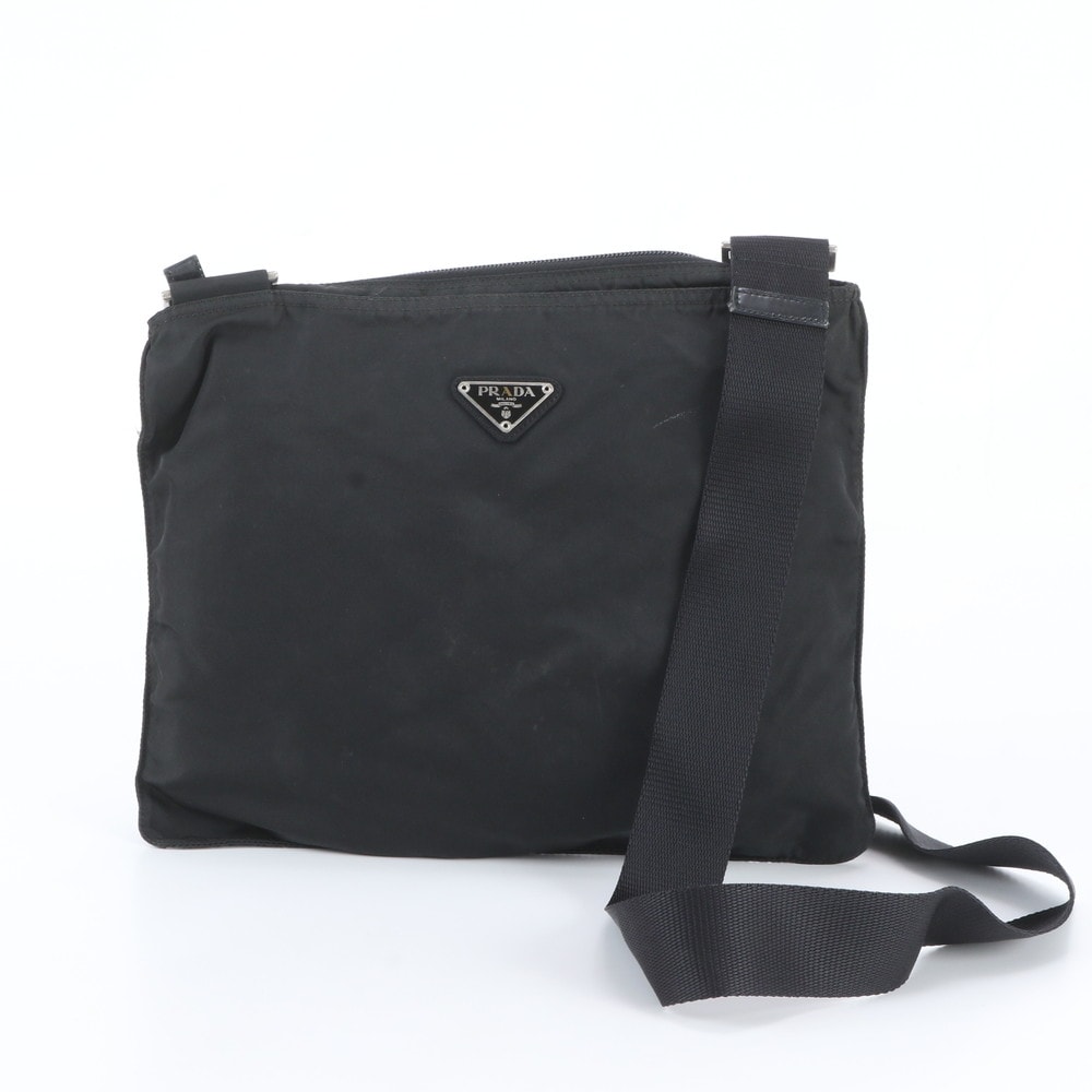 ■極美品 プラダ テスート ナイロントライアングルロゴショルダーバッグ