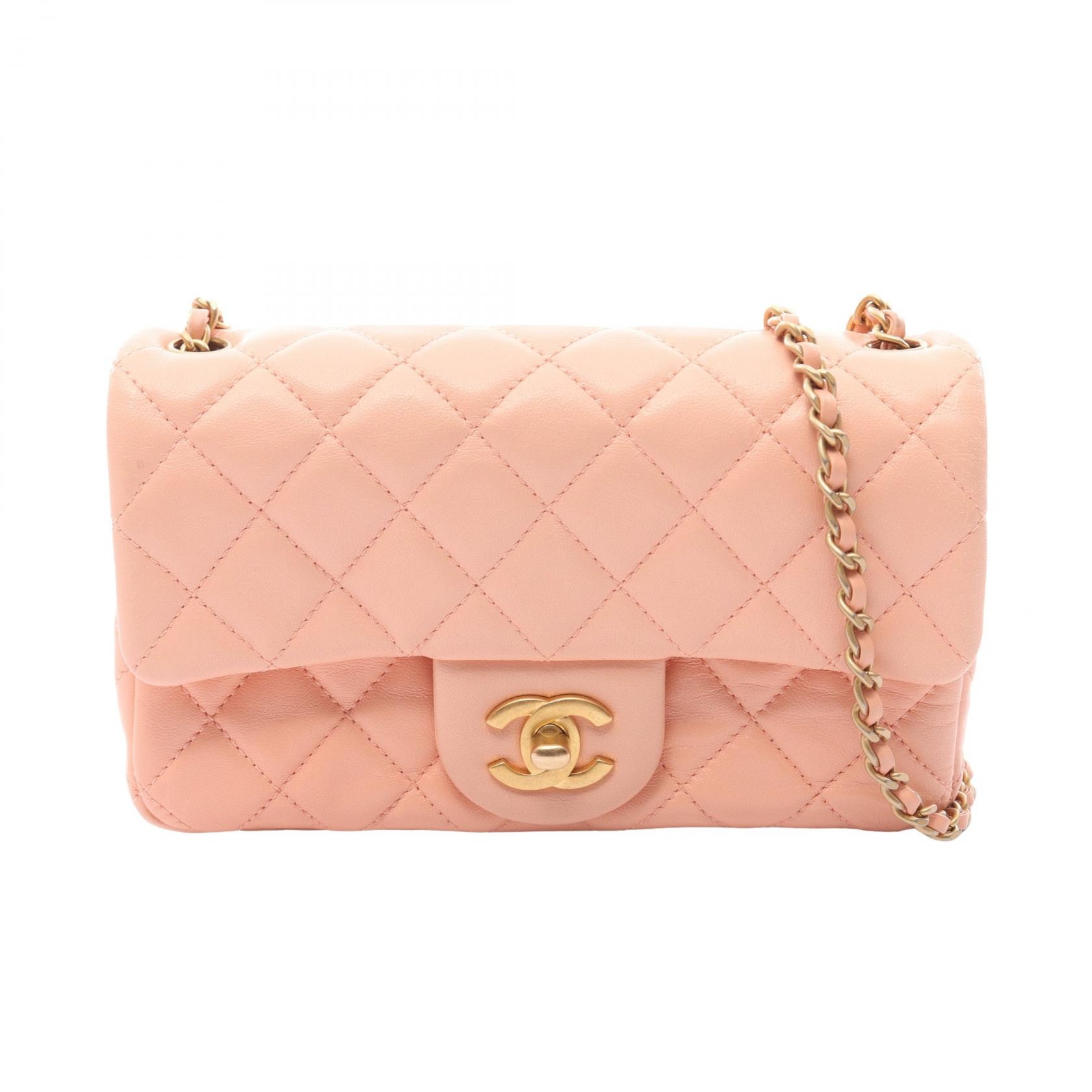 シャネル CHANEL ミニマトラッセ20 ショルダーバッグ バッグ ラムスキン(羊革) レディース ピンク系 A69900 【中古】