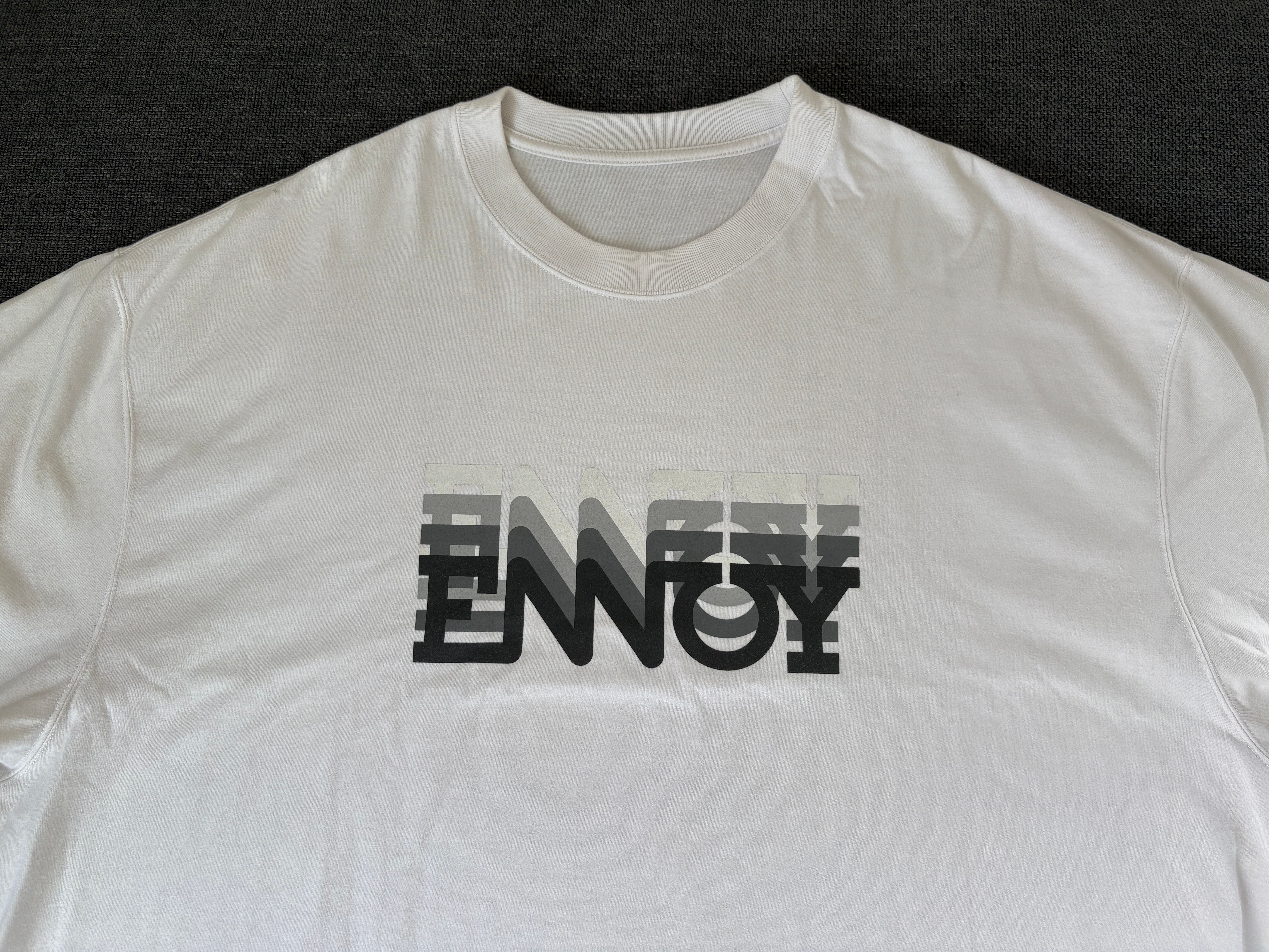 ENNOY Electric Logo Gradation ss Tee "White"