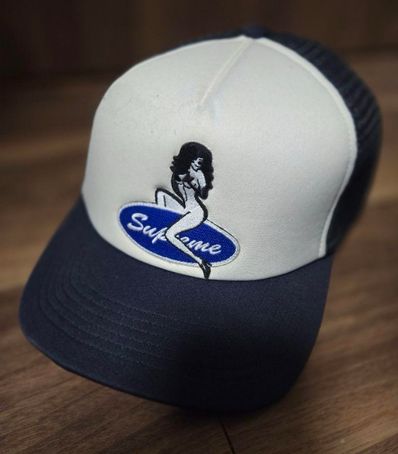 Supreme Pin Up Mesh Back 5-Panel "Navy"