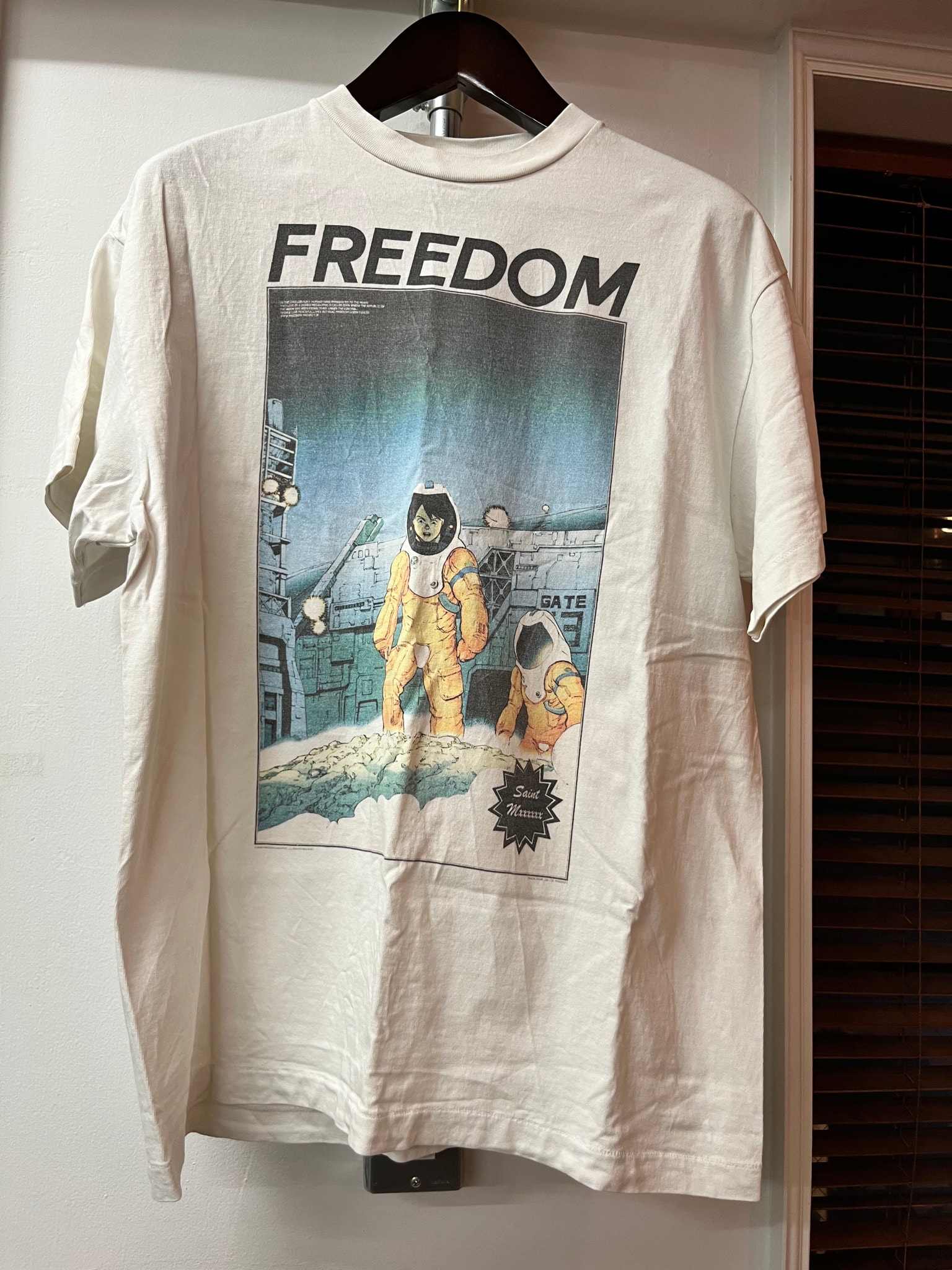 SAINT Mxxxxxx 24SS x FREEDOM Astro Short Sleeve T-Shirt "White"