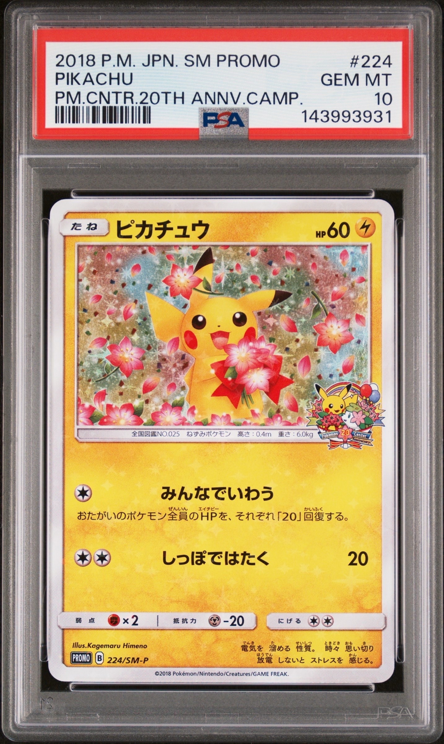 状態B】ピカチュウ: プロモ[SM-P 224](プロモーションカード「SM-P