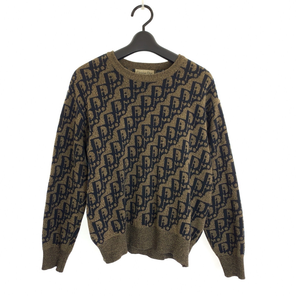 Christian Dior クリスチャンディオール トロッター ブラウン ウール コットン/ ニット セーター 603196 【中古】