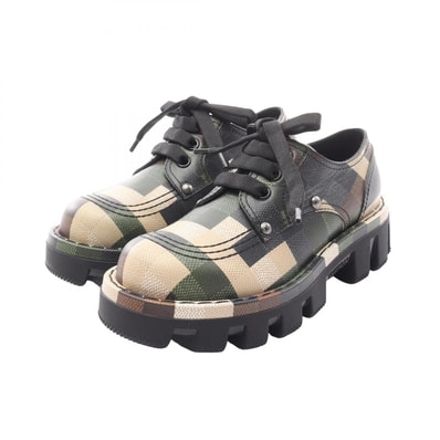 ルイ・ヴィトン LOUIS VUITTON LVチェッカーライン ダモフラージュ スニーカー 靴 PVCコーティングキャンバス メンズ カーキ系 / マルチカラー 【中古】