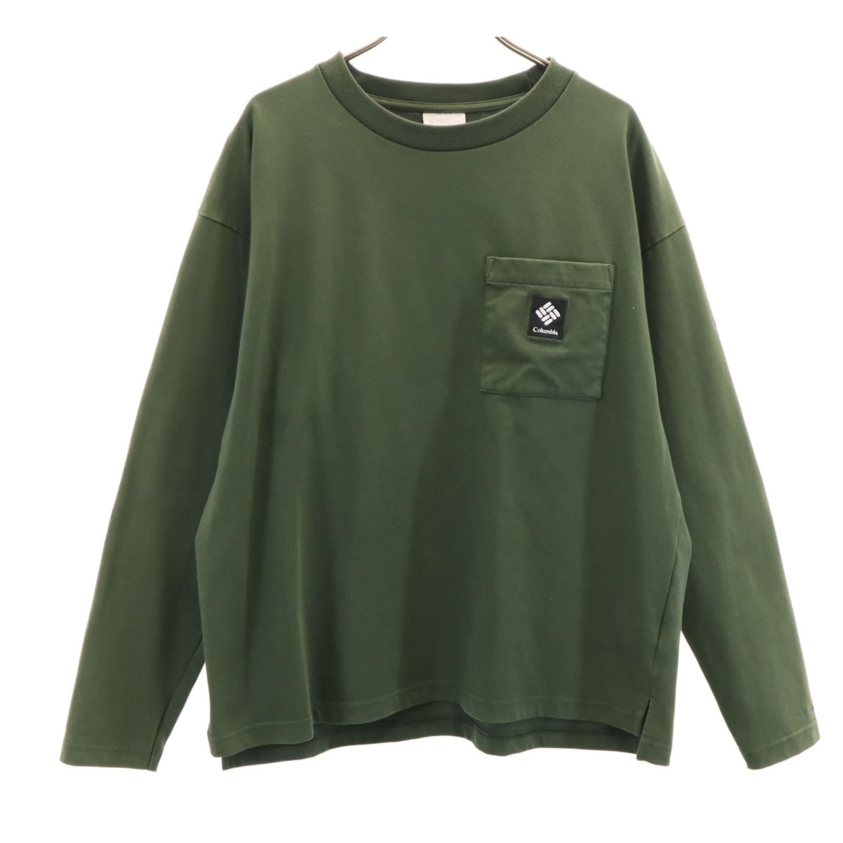 Columbia コロンビア バックプリント 長袖 ジェームス ブルック Tシャツ M カーキ アウトドア ロンT