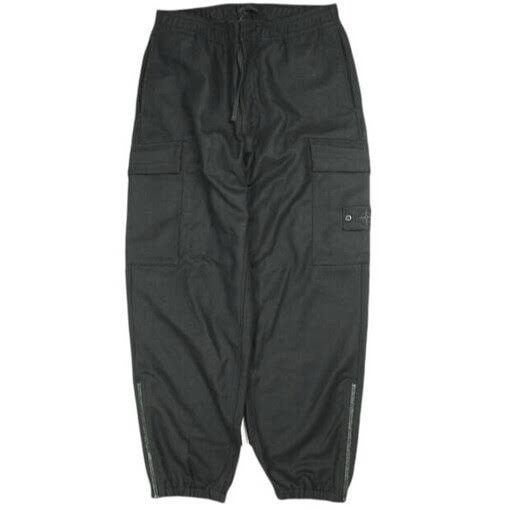 STONE ISLAND ストーンアイランド 25AW 3100021 Ghost Pieces WOOL NYLON FLANNEL CARGO PANTS ゴースト カーゴパンツ K2S15310021 S0F24 W32 BLACK 定価100,100円