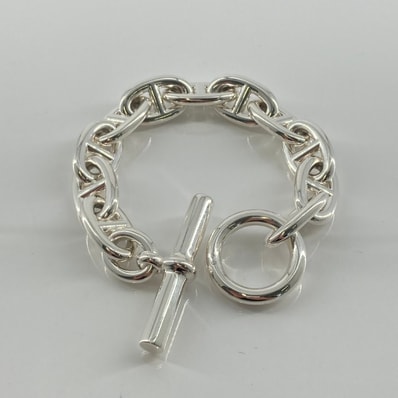 Hermes Chaine D'ancre TGM Bracelet "Silver"