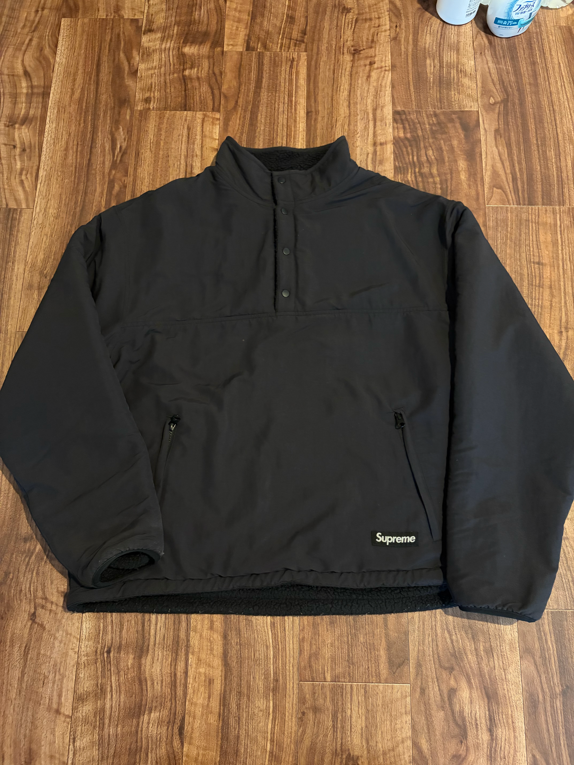 Supreme Polartec Shearling Reversible Pullover "Black" (23FW)