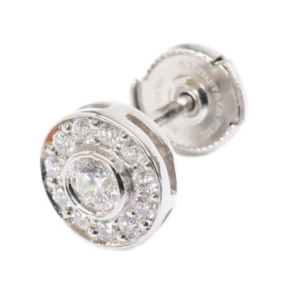 ティファニー Pt950 サークレットピアス ダイヤモンド 片耳