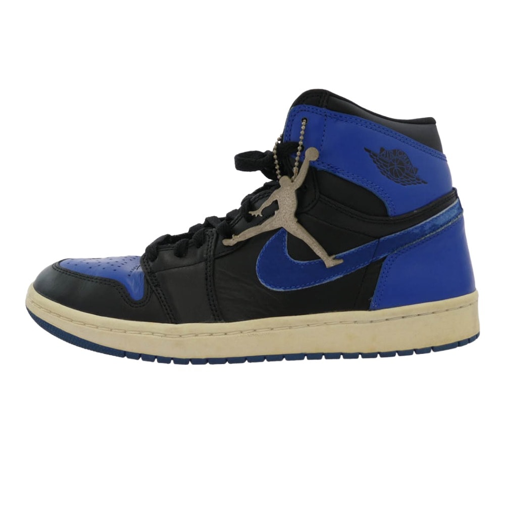 NIKE ナイキ スニーカー 136066-041 2001年製 Air Jordan 1 Retro High Royal エアジョーダン 1 レトロ ロイヤル ハイカット スニーカー ブラック系 ブルー系 28cm【中古】